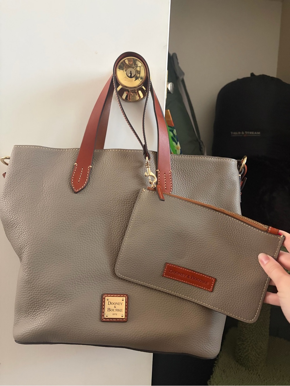 Dooney & Bourke  Pebble Leather Tote with matching wallet